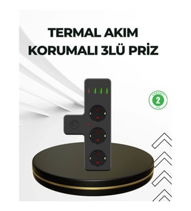Mey İthalat® Masa Üstü Çoklu Priz USB ve Type-C Çıkışlı Güç Dağıtıcı