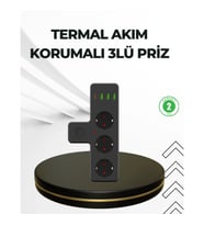 Mey İthalat® Masa Üstü Çoklu Priz USB ve Type-C Çıkışlı Güç Dağıtıcı