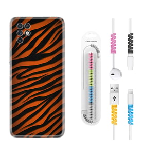 INFINIX Note 11 Pro Note 10 Hot 9 Play Kılıf Kablo Koruma Spiral Silikon Leopar Yeni 1676