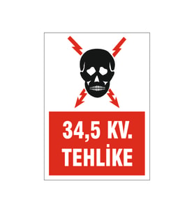 66 Kv. Teklike, isg uyarı levhası