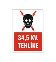 66 Kv. Teklike, isg uyarı levhası