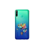 Huawei P40 Lite E ile Uyumlu Splash Bukalemun Tasarımlı Şeffaf Silikon Kılıf