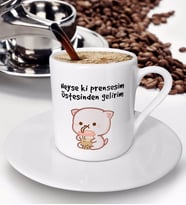 BK Gift Neyse Ki Prensesim Tasarımlı Türk Kahvesi Fincanı - Model 1