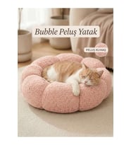 Yumuşak ve Rahat Pelüş Kedi Köpek Yatak, Pembe, Huzurlu Uyku İçin