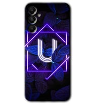 Galaxy A05s Kılıf HD Desen Baskılı Kılıf - Dark Neon Yaprak U Harfi