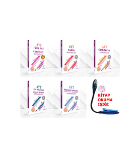 Karekök Yayınları AYT Sözel Tüm Dersler Deneme Seti Kazandıran Set + Kitap Okuma Işığı Hediye (Çok Renkli)