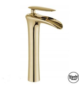 Sipahi Marble Altın Şelale Çanak Lavabo Bataryası