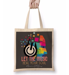 Lyric Typography Bez Çanta Uzun Saplı