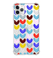PrintiFy Apple iPhone 11 Pro Max Uyumlu Water Color 1 Baskılı Şeffaf Köşe Korumalı Antişok Kılıf