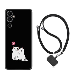 Tecno Pova Neo 2 Kılıf Silikon Boyun Askılı İpli Desenli Silikon Love Cats 1690