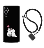 Tecno Pova Neo 2 Kılıf Silikon Boyun Askılı İpli Desenli Silikon Love Cats 1690