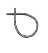 Hematit Doğal Taş Parlak Füme Çavuş Kesim 4x1mm Dizi