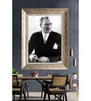 Gümüş Çerçeveli Atatürk Tablo za304