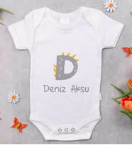 BK Kids İsimli Harfli Bebek Body Zıbın - Model 3
