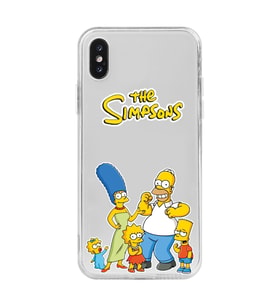 Iphone XS MAX Uyumlu Simpsonlar Tasarımlı Şeffaf Telefon Kılıfı