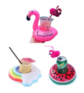 3lü Şişme Havuz Deniz Bardak Tutucu Float Bar Seti
