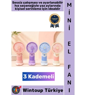#Vantilatör Mini Çanta Boy Gündelik Seyahat Tipi Kompakt Taşınabilir Hafif Sessiz Çalışma Ev Ofis Ya
