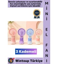 #Vantilatör Mini Çanta Boy Gündelik Seyahat Tipi Kompakt Taşınabilir Hafif Sessiz Çalışma Ev Ofis Ya