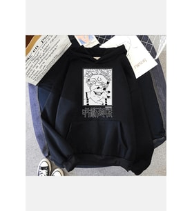 Jujutsu Kaisen Sukuna Hand Kapşonlu Sweatshirt (Siyah)