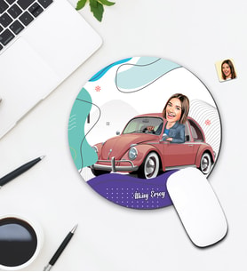 Kişiye Özel Karikatür Araba Tasarımlı Mouse Pad 110