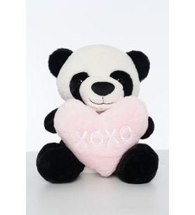 Kalpli Panda Peluş Oyuncak- 45 Cm (Siyah)