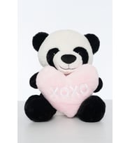 Kalpli Panda Peluş Oyuncak- 45 Cm (Siyah)