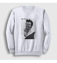 Presmono Unisex Beyaz Poster Harry Styles Sweatshirt 318697tt