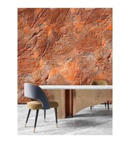 Dreamwall 3 Boyutlu Sıva Desenli Isı Ve Ses Yalıtımlı Tekstil Duvar Kağıdı (Turuncu)