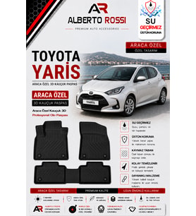 TOYOTA YARİS CROSS 2022 - 2026 Araca Özel Kauçuk 3D Profesyonel Oto Paspası