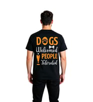 Köpekler Hoşgeldiniz Vintage Stil Baskılı Erkek Tişört