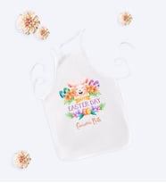 BK Gift Kişiye Özel Paskalya Bayramı Beyaz Çocuk Mutfak Önlüğü-7