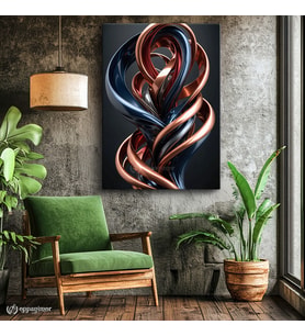 Dikey Kanvas Tablo Soyut Kıvrım Sanat Tablo Ev Ofis Duvar Dekoru