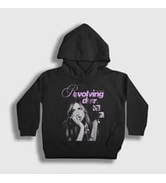 Presmono Unisex Çocuk Siyah Revolving Door Tate Mcrae Kapüşonlu Sweatshirt 533868tt