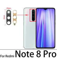 Tkgz Xiaomi Redmi NOTE 8 PRO Arka Kamera Camı Lens Yapışkanlı