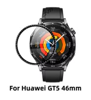 Huawei Watch GT 5 46mm Full Ekran Nano Saat Koruyucu (42/41mm Değildir) (Siyah)