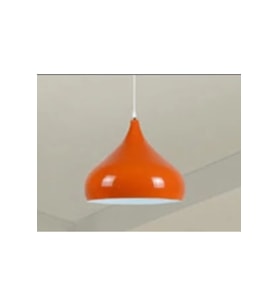 Turuncu Metal Sarkıt Avize, Rustik Mutfak ve Kafe Dekoru, 43 cm