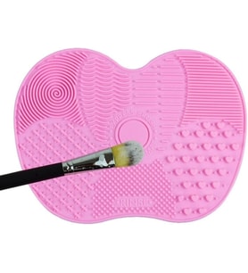 Silikon Makyaj Fırça Temizleme Pedi Pratik ve Kolay Kullanımlı Fırça Temizleyici Mat Aparat (15 Cm)