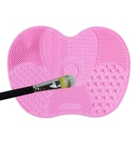 Silikon Makyaj Fırça Temizleme Pedi Pratik ve Kolay Kullanımlı Fırça Temizleyici Mat Aparat (15 Cm)