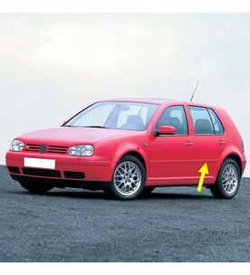 VW Golf 4 1998-2004 Sol Arka Kapı Çıtası Boyanır Tip 1J4853753B