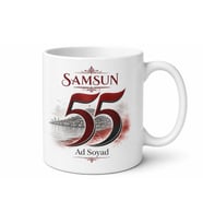Samsun Plakalı Kişiye Özel Baskılı Kupa Bardak Hediye 55 Plaka