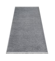 Makine Kaymaz Yıkanabilir Gri Dokulu Triko Salon Halısı Mutfak Halısı Koridor Halısı Yolluk 8205S