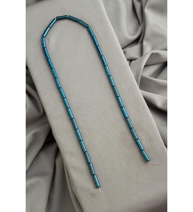 Hematit Doğal Taş Parlak Mavi Silindir Kesim 4x13mm Dizi [AA]