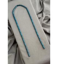 Hematit Doğal Taş Parlak Mavi Silindir Kesim 4x13mm Dizi [AA]