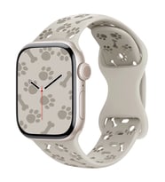 Apple Watch 10/11 42mm-38/40/41mm Kordon Kabartmalı Gonca Kiraz Silikon Kordon 2 (Siy.Byz.Kareli Dsn.)
