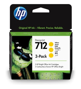 HP 3ED79A (712) Sarı Orjinal Kartuş 3'lü Paket - DesignJet