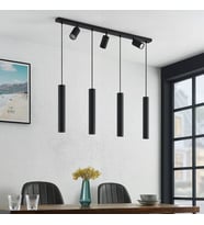Rsylight Masa Üstü 7 Li Led Avize Siyah Led Spot Bar Ve Tezgah Üstü Led Avize Panasonıc Günışığı Ampullü