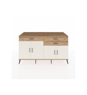 Kronos Konsol 2 Raflı 3 Çekmeceli 4 Kapaklı 176x59x99 Çam-Aytaşı/Çam