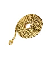 Erkek Gold Ottoman Kübik Çelik Kolye Zincir