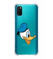 Samsung Galaxy M30s  Köşe Korumalı Antişok Kapak Donald Duck Tasarımlı Şeffaf  Kılıf