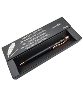 Signator® C405 Mat Siyah Rose Gold Tükenmez Kalem  İsme Özel Kalem  Hediyelik Kalem (Karışık)